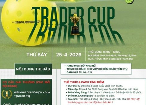 Trader Cup 2026: Khi sân Pickleball trở thành nơi trader kết nối