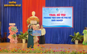 Hội LHPN phường Xuân Hương – Đà Lạt (Lâm Đồng) tiếp nhận hỗ trợ phương tiện sinh kế cho phụ nữ khó khăn